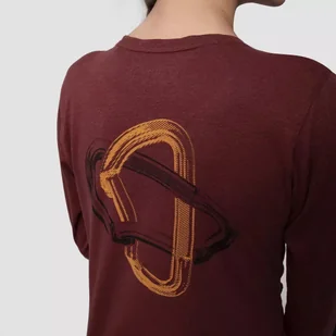 Bluza wspinaczkowa damska Salewa Lavaredo Hemp L/S Tee - syrah - Bluzy damskie - miniaturka - grafika 1