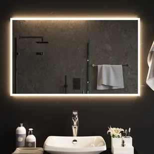 vidaXL Lustro łazienkowe z LED, 60x100 cm - Lustra - miniaturka - grafika 1