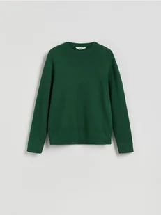 Reserved - Bawełniany sweter - zielony - Swetry męskie - miniaturka - grafika 1