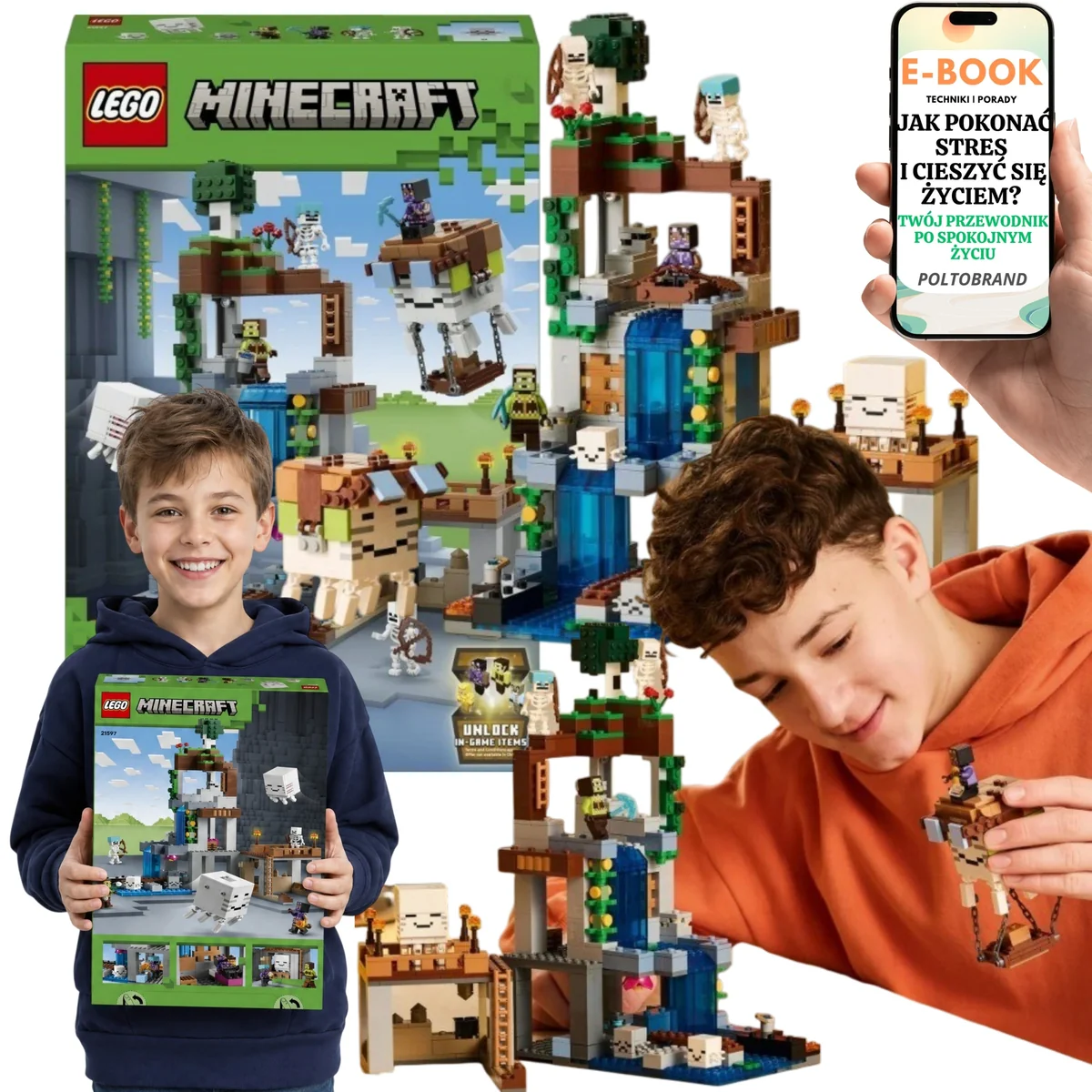 LEGO MINECRAFT Stacja Ghasta LEGO Dla Syna i Córki 21597 754 el. wysokość 29 cm Na Dzień Dziecka Urodziny