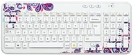 Klawiatury - Logitech Wireless K360 White Paisley 920-004111 - miniaturka - grafika 1