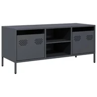 Szafki RTV - vidaXL Szafka pod TV antracyt 101,5x39x43,5 cm Stal walcowana na zimno - miniaturka - grafika 1