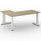 Stoły i stoliki do biura - B2B Partner Biurko Flexible L 1800 x 1400 mm, dąb naturalny 468281 - miniaturka - grafika 1