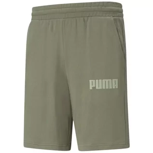 Spodnie sportowe męskie - Puma Modern Basics 9'', Zielony - grafika 1