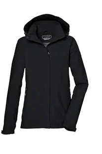killtec KOS 51 WMN JCKT damska kurtka funkcyjna/kurtka outdoorowa wodoszczelna z odpinanym kapturem KOS 51 WMN JCKT, czarna, 44, 42805-000 - Kurtki damskie - miniaturka - grafika 1