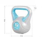 Kettlebell - Gorilla Sports Kettlebell winylowy kolorowy 5kg (100345-00006-0010) - miniaturka - grafika 1