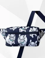 Nerki - Nerka prostokątna psy buldogi granatowa - miniaturka - grafika 1