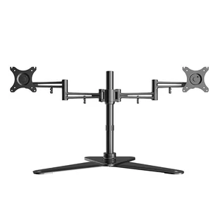 Regulowany uchwyt na 2 monitory, 10KG, wolnostojący, 17"-30", organizer do kabli, 75x75/100x100, czarny - Uchwyty do monitorów - miniaturka - grafika 5