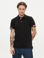 Koszulki męskie - Geox Polo M4510L T2649 F9000 Czarny Regular Fit - miniaturka - grafika 1