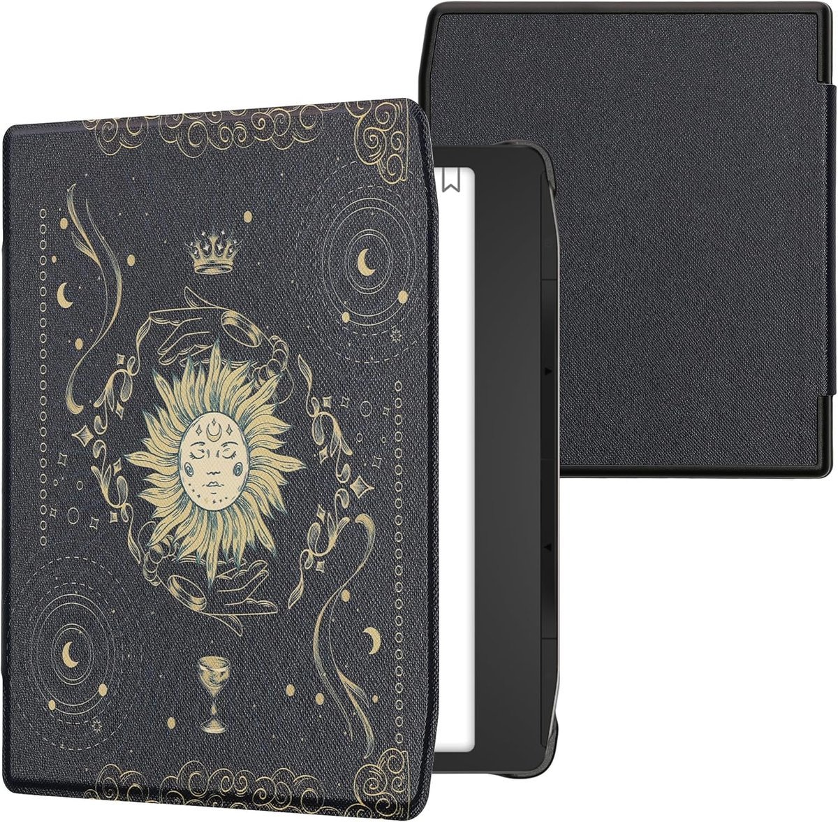 kwmobile Etui kompatybilne z Pocketbook Era/Era Color Case - pokrowiec na czytnik ów - karta tarota ciemnoniebieski/żółty/czarny