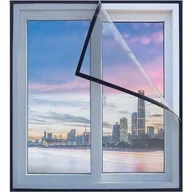Moskitiery - Moskitiera okienna 120x120 cm Samoprzylepna moskitiera okienna przeciw komarom bez wiercenia na balkon, salon lub okno tarasowe - miniaturka - grafika 1