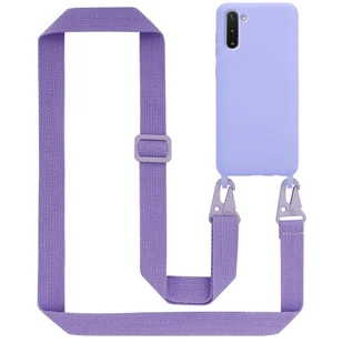 Łańcuszek Etui Do Samsung Galaxy NOTE 10 Pokrowiec w LIQUID JASNY FIOLET Silicone TPU Obudowa Ochronny Cadorabo - Etui i futerały do telefonów - miniaturka - grafika 1