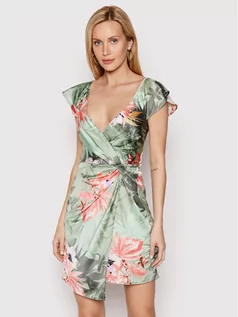 Sukienki - Guess Sukienka letnia Olivia W2GK41 WD8G2 Zielony Regular Fit - grafika 1