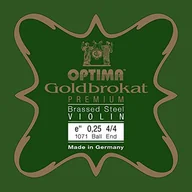 Akcesoria do instrumentów smyczkowych - Optima Struny skrzypcowe złoty brokat Premium 1/8 E 0,28 S x-twardy - miniaturka - grafika 1