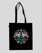 Torby i wózki na zakupy - TORBA BAWEŁNIANA NA ZAKUPY KOGUTY ŁOWICKIE Czarny - miniaturka - grafika 1