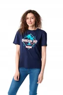 Koszulki i topy damskie - WRANGLER BOYFRIEND TEE NAVY W7Q2GH114 XS - miniaturka - grafika 1