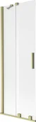 Parawany nawannowe - Mexen Velar parawan nawannowy 2-skrzydłowy rozsuwany 75 x 150 cm, szron, złoty szczotkowany - 896-075-000-31-55 - miniaturka - grafika 1