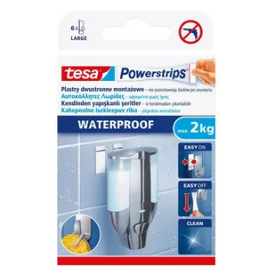 Plastry samoprzylepne tesa POWERSTRIPS WATERPROOF - Wieszaki do szafy - miniaturka - grafika 1