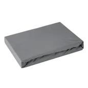 Prześcieradła - Prześcieradło z gumką, EUROFIRANY, 140 g/m2, 120x200 cm, stalowy - miniaturka - grafika 1