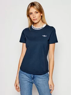 Koszulki i topy damskie - Aeronautica Militare T-Shirt 211TS1877DJ359 Granatowy Regular Fit - grafika 1