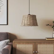 Oprawy, klosze i abażury - vidaXL Klosz lampy wiszącej, brązowy, Ø38x23 cm, wiklina - miniaturka - grafika 1
