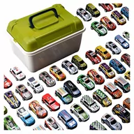 Samochody i pojazdy dla dzieci - Duży Zestaw Samochodów Metalowe Autka Resoraki Autko Auto Z Napędem 50 Szt. - miniaturka - grafika 1