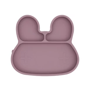 Silikonowy talerzyk z przyssawką Króliczek We Might Be Tiny - Dusty Rose - Miseczki i talerzyki dla dzieci - miniaturka - grafika 1