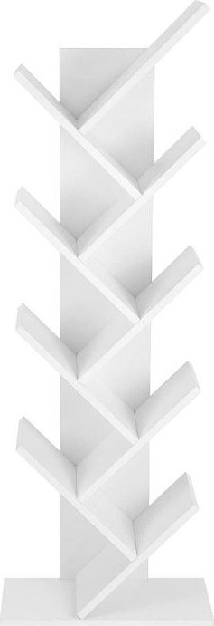 Regał na książki stojak półki biały nowoczesny drewniany