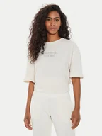 Koszulki i topy damskie - Guess T-Shirt W4YI18 JA914 Écru Regular Fit - miniaturka - grafika 1