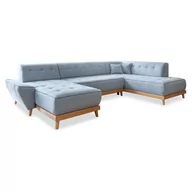 Narożniki - Jasnoniebieska rozkładana sofa w kształcie litery "U" Miuform Dazzling Daisy, prawostronna - miniaturka - grafika 1