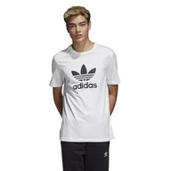 Koszulki męskie - Adidas, Koszulka męska, Originals Trefoil CW0710, biały, rozmiar L - miniaturka - grafika 1