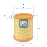 Filtry powietrza - Filtr powietrza UFI Filtry 27.196.00 - miniaturka - grafika 1