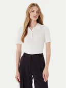 Swetry damskie - Calvin Klein Sweter LV044C341G Biały Regular Fit - miniaturka - grafika 1