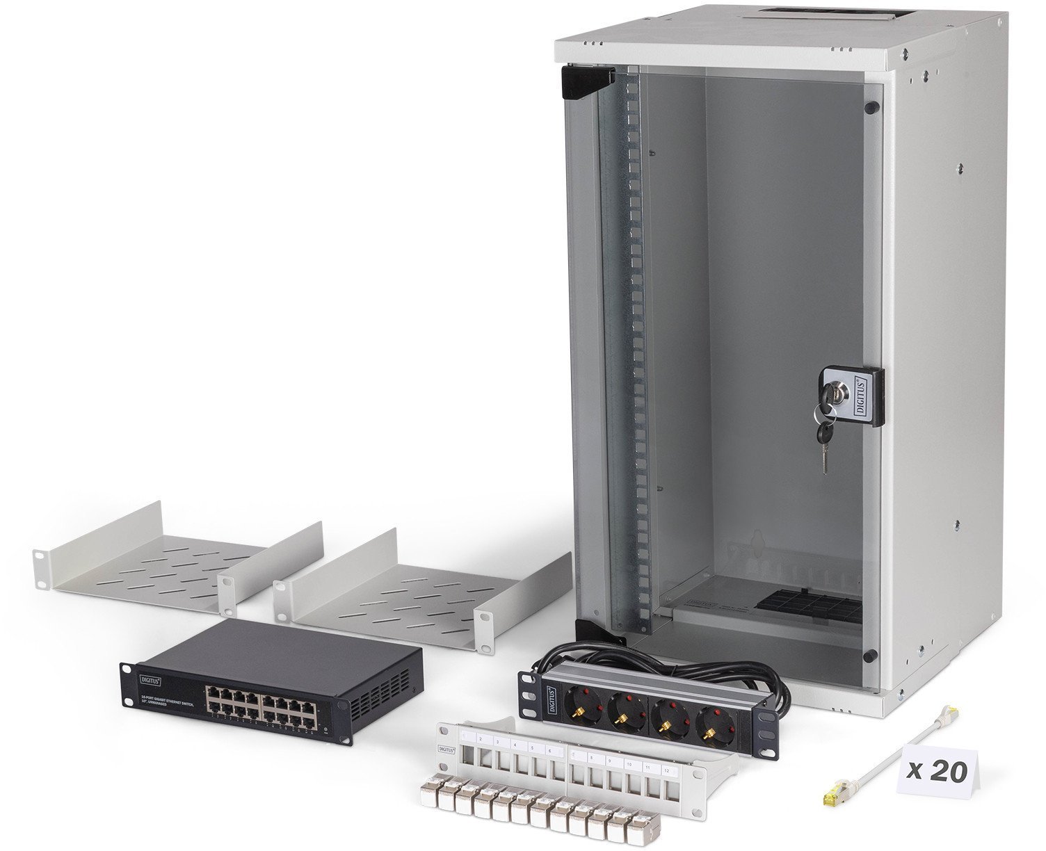 DIGITUS Netzwerk-Set 254 mm 10