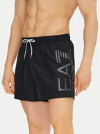 Kąpielówki męskie - EA7 Emporio Armani Szorty kąpielowe 7M000550 AF14497 MC026 Czarny Regular Fit - miniaturka - grafika 1