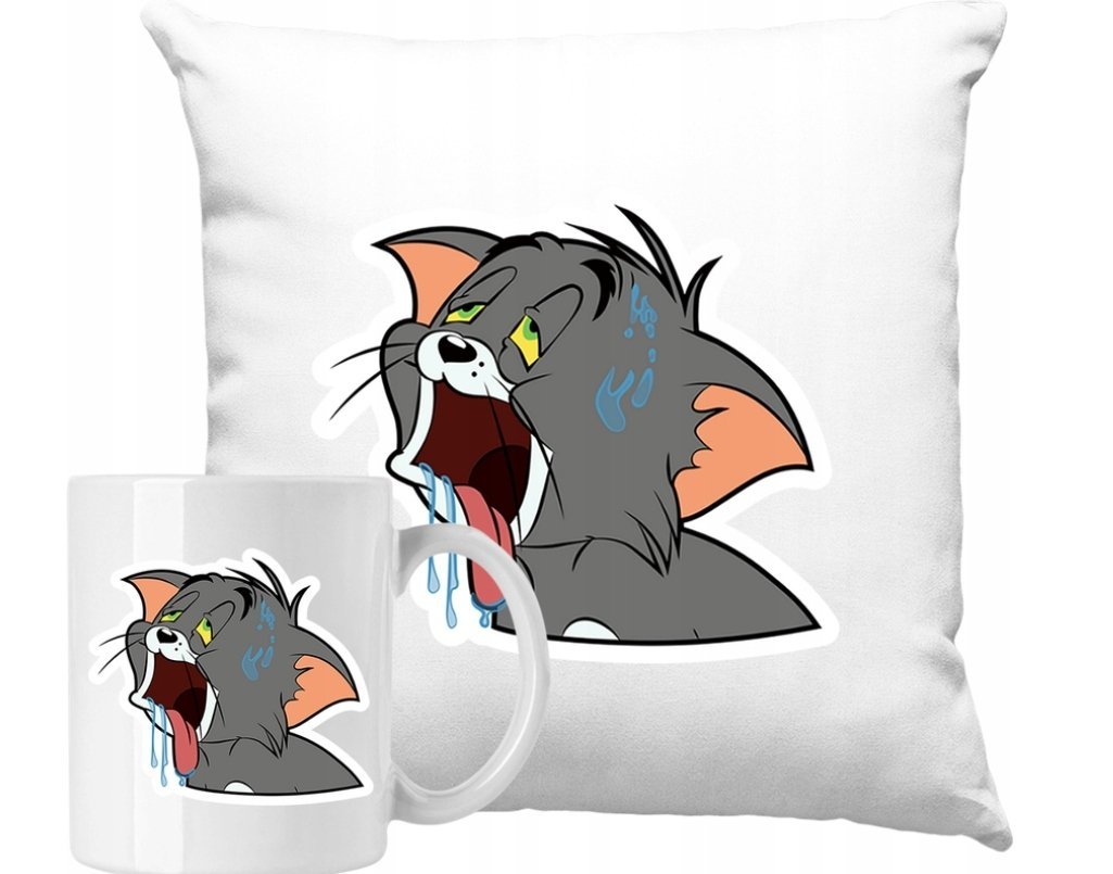 ZESTAW PODUSZKA + KUBEK Bajka Tom I Jerry Pomysł Na Prezent +IMIĘ #10