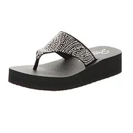 Klapki i japonki damskie - Skechers Damskie japonki Vinyasa-Stone Candy, Czarny czarny dym mitobuck kryształ górski blk - 40 EU - miniaturka - grafika 1