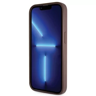 Guess GUHCP14XP4TDSCPW iPhone 14 Pro Max 6.7" brązowy/brown hardcase Crossbody 4G Metal Logo - Etui i futerały do telefonów - miniaturka - grafika 4