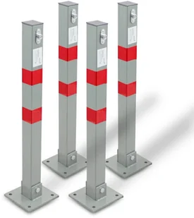 Blokada Parkingowa Pojedyncza Słupek 65cm Składana 4 sztuki - Tory, garaże, parkingi - miniaturka - grafika 1