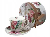 Filiżanki - FILIŻANKA ZE SPODKIEM Porcelanowa Na Prezent - miniaturka - grafika 1