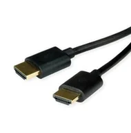 Kable komputerowe i do monitorów - ROLINE Kabel HDMI High Speed + Ethernet, Ultra Slim, M/M, czarny, 3 m - miniaturka - grafika 1
