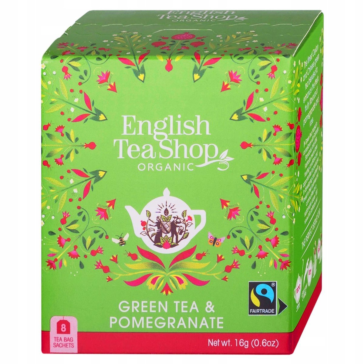 Herbata Zielona Green Tea & Pomegranate - English Tea Shop - 8 szt. 16g