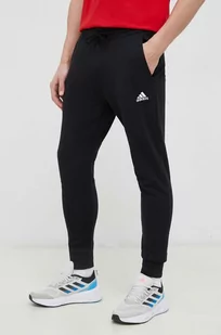 adidas spodnie dresowe bawełniane kolor czarny gładkie - Spodnie męskie - miniaturka - grafika 1