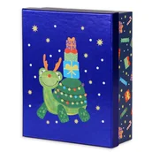 Opakowania i torebki na prezenty - Pudełko Świąteczny żółwik S - miniaturka - grafika 1