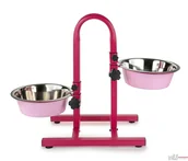 Miski dla psów - Stojak M220 Premium różowy 2x2,6l - miniaturka - grafika 1