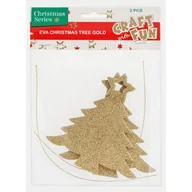 Ozdoby bożonarodzeniowe - Craft with Fun Ozdoba dekoracyjna Eva choinka złota 2szt - miniaturka - grafika 1