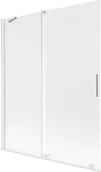 Parawany nawannowe - Mexen Velar parawan nawannowy 2-skrzydłowy rozsuwany 140 x 150 cm, szron, biały - 896-140-000-31-20 - miniaturka - grafika 1