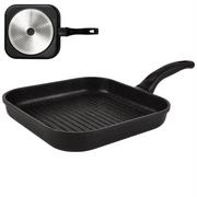 Patelnie - Patelnia grillowa grill 26x26 cm granitowa GRANDE 112969 - miniaturka - grafika 1