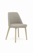 Krzesła - Flavio 1 krzesło tapicerowane szare nogi dąb artisan - miniaturka - grafika 1