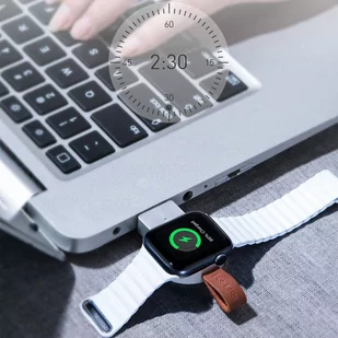 Baseus Dotter mini bezprzewodowa ładowarka indukcyjna Qi 2.5W do Apple Watch biały (WXYDIW02-02) - Ładowarki do telefonów - miniaturka - grafika 10